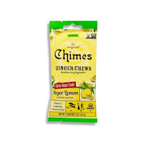 Accpo Seasonal Original Chimes Ginger Chews Meyer Lemon Chewy Candy, Pack of 3 (15oz)