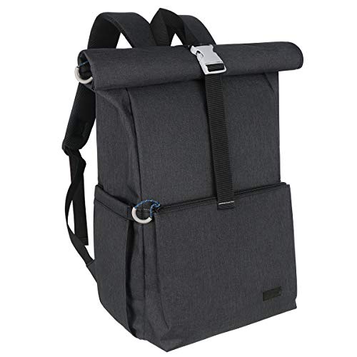Hap Tim Mochila para pañales de bebé, bolso cambiador, gran capacidad, bolso de viaje para viajes, color negro