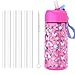 Bubrike Reusable Replacement Straws Compatible with Nuby No-Spill Sippy Cup With Flex Straw 10 Oz-6 Straws And 1 Cleaning Brush