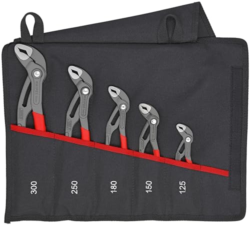 Knipex Tools 00 19 55 S5, Cobra Pliers, 5Piece Set with Tool Pouch by KNIPEX - Used condition - US$151.99