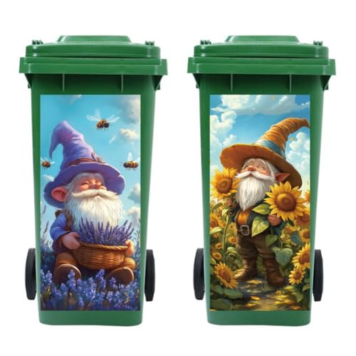 Peacoblue 2 Stück Mülltonnenaufkleber 38x82cm Zwerg Mülltonnen Aufkleber Wetterfest Groß Mülltonnen Sticker Draußen Für Auffahrt, Garten, Wand, Außen-und Innendekoration Peacoblue 2 Stück Mülltonnenaufkleber 38x82cm Zwerg Mülltonnen Aufkleber Wetterfest Groß Mülltonnen Sticker Draußen Für Auffahrt, Garten, Wand, Außen-und Innendekoration
