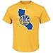 Kevin Durant Golden State Warriors Gold Record Holder Jersey Name and Number T-Shirt Large