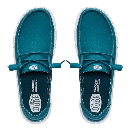 Image of HEYDUDE Women's Wendy Stretch Canvas Slip On Shoes | Easy On Loafer