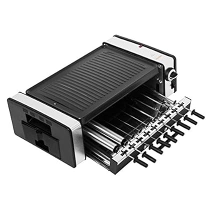 RONGJJ Tischgrill Elektrischer Haushaltsgrill, Doppelschichtiger Elektrischer Grill, Multifunktionale Grill Kebab… – Bild 3