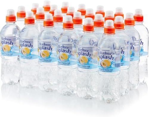 Image of Radnor Splash Orange & Passion Fruit Sugar Free Flavoured Water – 500ml (Pack of 24) | Still Spring Water | Zero Sugar & Zero Calories | Naturally Flavoured Refreshment