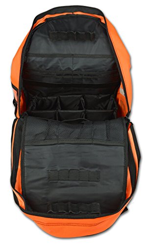 Lightning X Products EMS Special Events First Aid EMT First Responder Trauma Backpack BLS Bag - Fluorescent Orange
