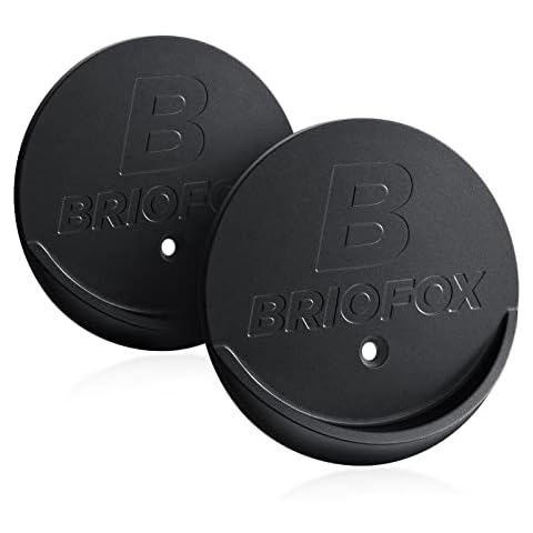 BRIOFOX Shower Curtain Rod Holder 3M Adhesive | Heat Resistant | Waterproof | Max Load 60 lbs Shower Rod Retainer for Wall, 2 Pack, Black (Rod Not Included) Cover