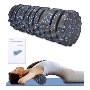Fasciaroller met 3D textuurmassage,Fasciaroller met hoge dichtheid,Schuimroller gymnastiekrollerrug Schuimroller yoga,Spiermassage,Bindweefselmetabolisme,Spierspanning verlichten,Gebruiksaanwijzing