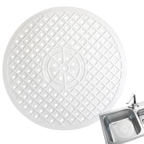 Alfombrilla Para Fregadero De Cocina Para La Parte Inferior Del Fregadero - Cubierta De Goma Para Eliminación De Residuos De Alimentos | Alfombrilla Redonda Para Platos Con Protección Contra Salpicadu