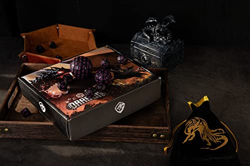 15 Pcs Complete Polyhedral Dice Set D3-D100 Dnd Rpg Dice Set In Opaque Black For Role Playing Table Games With A Drawstring Storage Bag (Gifted-Package) #TOP6