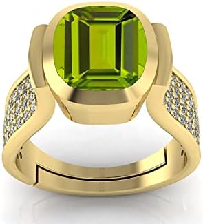Genuine Ring, 925 Sterling Silver Gold Palleted Peridot Ring Oval Cut, Stacking Ring, Peridot Wedding Ring, Faceted Bridal Ring, August Birthstone Silver Ring By SILVER JEWELLERY