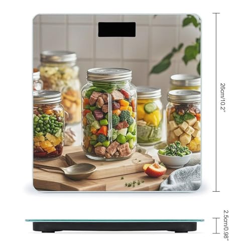 Báscula digital para baño de vidrio templado con pantalla LCD miniatura 2