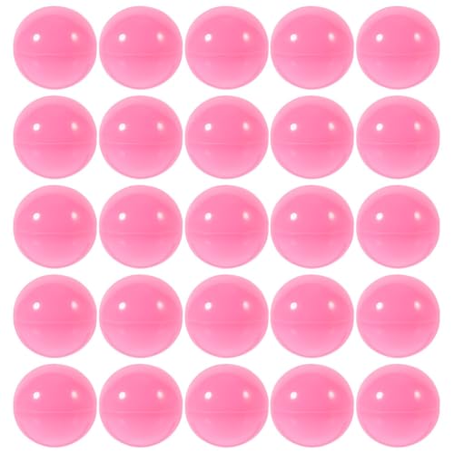 Cabilock 25pcs Pink Raffle Balls 1.57 Inch PVC Openable Capsule Number Bingo Game Cage Ball Prize Gumballs for Party Games, Vending Machine, and Decorations, Pink