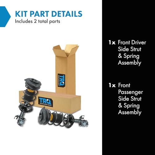 Image of TRQ Front Strut and Spring Assembly Set 2 Piece | For 2009-2014 Nissan Cube 07-12 Versa