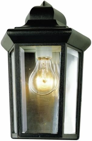 Trans Globe Lighting TG4483 BK Traditional One Pocket Lantern Outdoor-Post-Lights, 12-Inch, Black