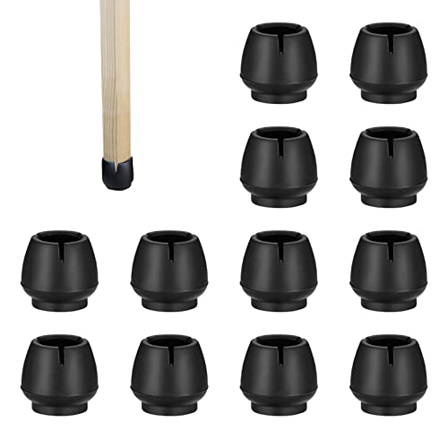 12PCS Silicone Chair Leg Protectors for Hardwood Floors Table feet Covers,Black Chair Leg Floor Protectors with Wrapped Felt,Silicone Furniture Leg Cover Pad for Protecting Floors from Scratches