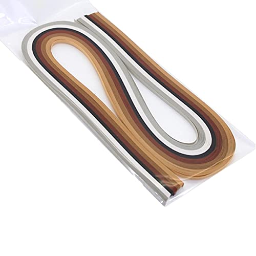 ODETOJOY Quilling Papier 5mm Bande de Papier pour Quilling Lot de 120pcs Quilling pour DIY Craft, Bande de quilling dégradé brun Cover