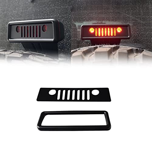 MAKER OFF ROAD ブラックサードリアブレーキライトカバー外側withフレームfor Jeep Wrangler Unlimited JKアクセサリー