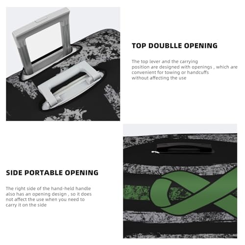 Travel Luggage Cover Depression Awareness America Flag Fashion Washable Baggage Suitcase Protector Fit For Luggage Medium4