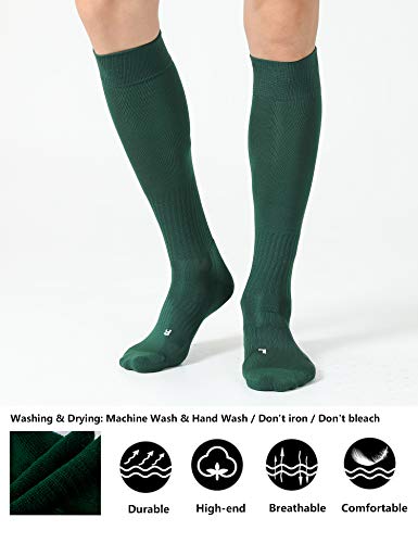 Image of CS CELERSPORT 2 /3 Pack Soccer Softball Baseball Socks for Youth Kids Adult Multi-Sport Compression Knee High Socks