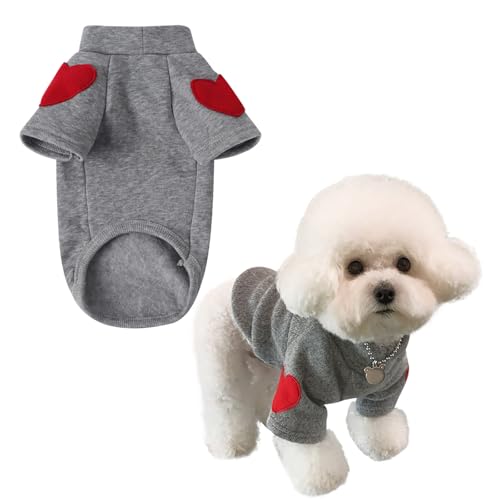 Jimjis 犬 服 冬 小型犬 犬の服 秋 春 中型犬 防寒着 犬服冬用 ドッグウエア チワワ 洋服(グレー,L)