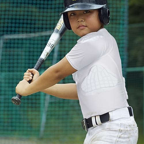 image for TUOY Youth Boys Padded Protective Shirts Paddded Compression Shirts fo