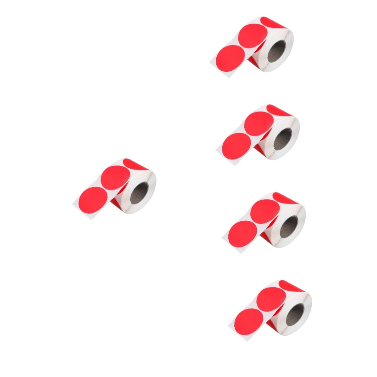 NUOBESTY 5 Rollos pegatina etiquetas adhesivas etiquetas autoadhesivas etiquetas para imprimir pequeñas etiquetas térmicas redondas etiqueta adhesiva térmica papel autoadhesivo