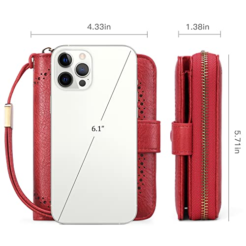 Gaekeao Leather Credit Card Holder Wallet For Women Rfid Blocking Large Capacity Bifold Zipper Card Case Organizer With Wristlet 32 Slots #TOP3