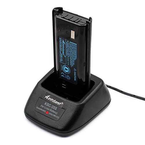 Knb-45L 2000Mah Li-Ion Battery With Ksc-35S Charger Compatible For Kenwood Tk-2207 Tk-2302 Tk-2307 Tk-3202 Tk-3207 Tk-2200 Tk-2300 Tk-3200 Radio #TOP1