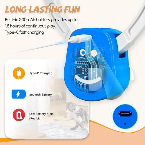 Image of Door Frame Cat Toy for Indoor Cats, Automatic Hanging Toy | Interactive cat toys for indoor cats with 2 play modes: automatic bouncing and rotating; hangs from door frames.