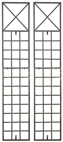 CLP Jeu de 2 Treillis Trigo à Fixer au Mur en Métal Laqué I Pour Le Mur I Couleur: Bronze