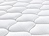 DEWINNER Ensemble Composè:Matelas a Memoire de Forme en Mousse et Ressorts 140x190x20 cm Épaisseur Matelas+Sommier à Lattes sur Pieds-7 Pieds Inclus