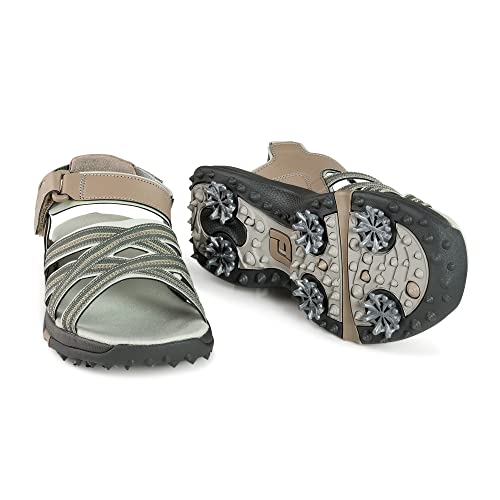 Footjoy Women's Golf Sandals Shoes, Tan/Light Grey, 7 #TOP2