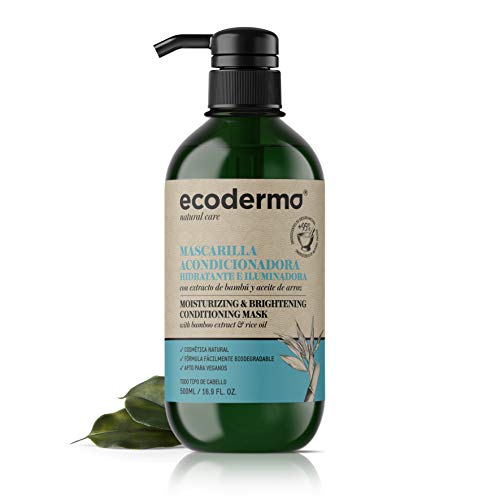 Ecoderma Moisturizing & Brightening Conditioning Mask 500ml - Moisturizes Hair From Roots To Ends, Protecting It Against Breakage And Split Ends