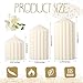 Conelist Set of 3 White Ribbed Pillar Candles Soy Wax Scented Ribbed Candles Includes 2.8, 4.2 and 5.1 Inches Heights Decorative Romantic Wedding Decoration for Couple Home Birthday Gift