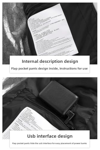 Heated Hoodie for Men Women Heated Jacket with 3 Heating Levels Multiple Heating Zones Lightweight Zip Coat Outdoor 5