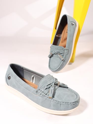 Image of Elle Women ComfortableFlats Square Toe Slip-Onfashion Shoes for Daily use, Office use, Casual use
