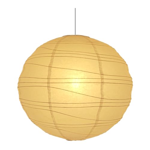 Hytsoeee(19.69Inch) Large Round Paper Lantern Lamp shade,White Rice Paper Lamp