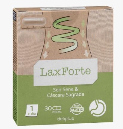Lax-Forte Cápsulas – con corteza Senna y Sagrada – 30 cápsulas por paquete – Pack de 3