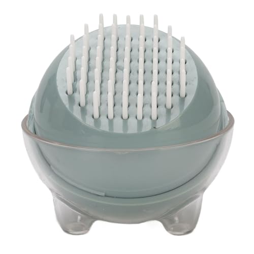 Pet Massage Brush, Pet Grooming Tool Pet Hair Comb Innovative Design for Deep Cleaning Mild and Massage Ergonomic Grip Versatile Use for Short and Long Haired Pets (Green)