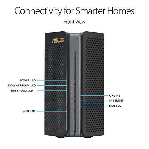 Asus Ax6000 Wifi 6 Cable Modem Wireless Router Combo (Cm-Ax6000) - Dual Band, Docsis 3.1, Gigabit Internet Support, Approved By Comcast Xfinity And Spectrum, 160Mhz Bandwidth, Ofdma, Mu-Mimo #TOP4