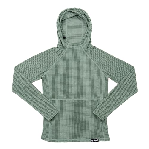 Squak Classic Women’s Microgrid Fleece Hoodie – Lightweight, Breathable Mid-Layer for Hiking, Skiing & Everyday Adventure Sage Green