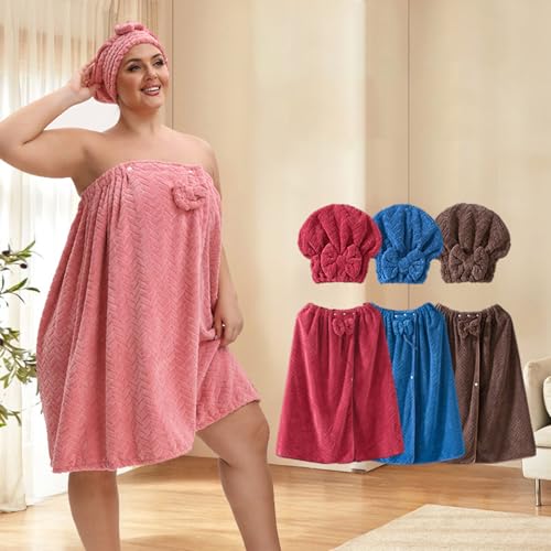 Toalla de baño para mujer ajustable con turbante ideal para gimnasio y viajes 3