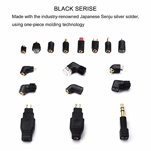 okcsc 0.78 2Pin Female to JH 4 Pin Male (Earphone Side) Adaptor Work for 0.75/0.78 2 Pin Cable Connected to for Iriver JH24/AKR03/ Layla/Angie/ue18 Layla II/Roxanne II Earphone Adapter Black by okcsc - Image 6
