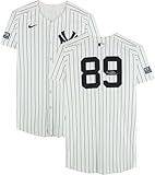 Jasson Dominguez New York Yankees Autographed Player-Worn #89 Pinstripe Jersey vs. Cleveland Guardians on October 14, 2024 - Autographed MLB Jerseys
