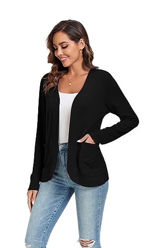 Towncat Women’S Lightweight Cardigan With Pockets Long Sleeve Open Front Cardigan For Women thumb #2