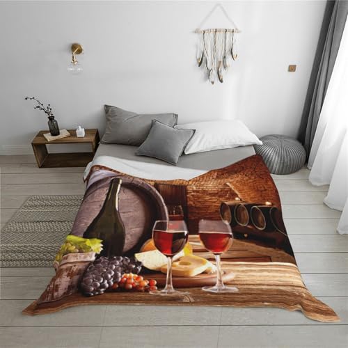 Couverture en flanelle super douces sur le thème du vin pour un cadeau idéal - 6