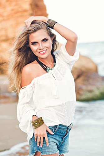 Spunkysoul Handmade Bohemian Coil In Gold Bracelet For Women Collection #TOP6