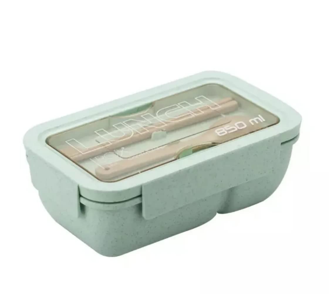 Premium Bento Lunch Box Containers for Adults - Perfect Healthy Portable Food Storage Solution w/Compartments & Chopsticks/Spoon - Ideal Snackle Box Container, a Lunchable Box! (Green)