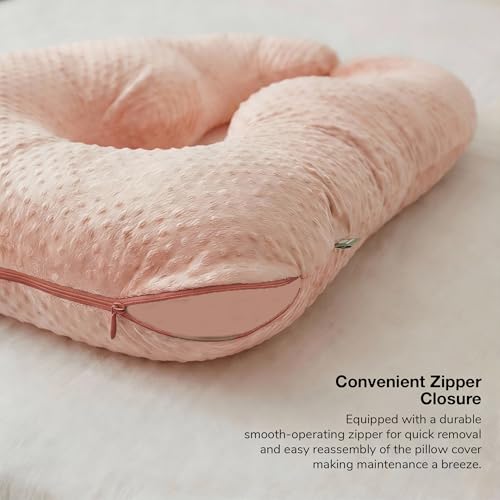 Image of BAYBEE Premium Pregnancy Pillow for Women | Maternity Pillows for Pregnancy Sleeping with 360 Full Body Support | Pregnancy Pillow with Removable Washable Cover & Zipper Closure for Easy Use (Orange)